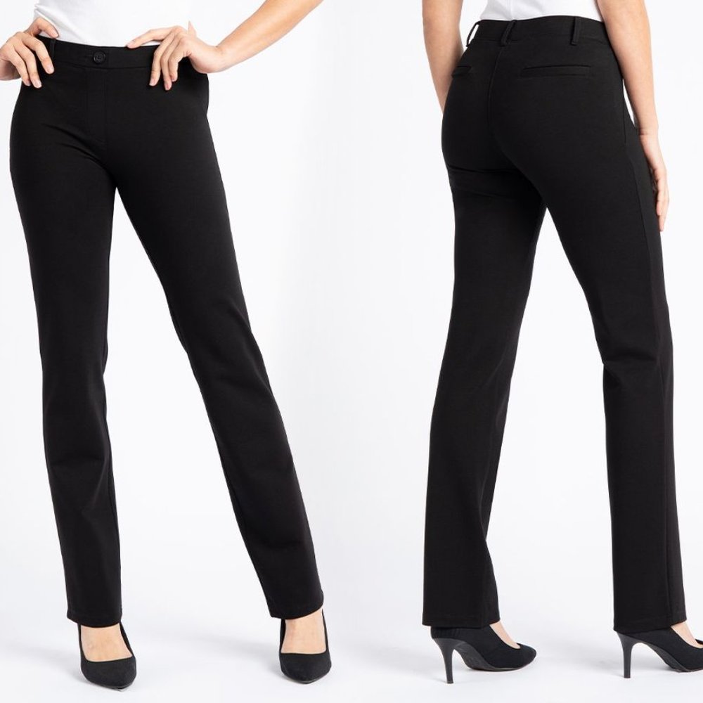 Betapants Black Dress Yoga Straight Legs Comfort Plus